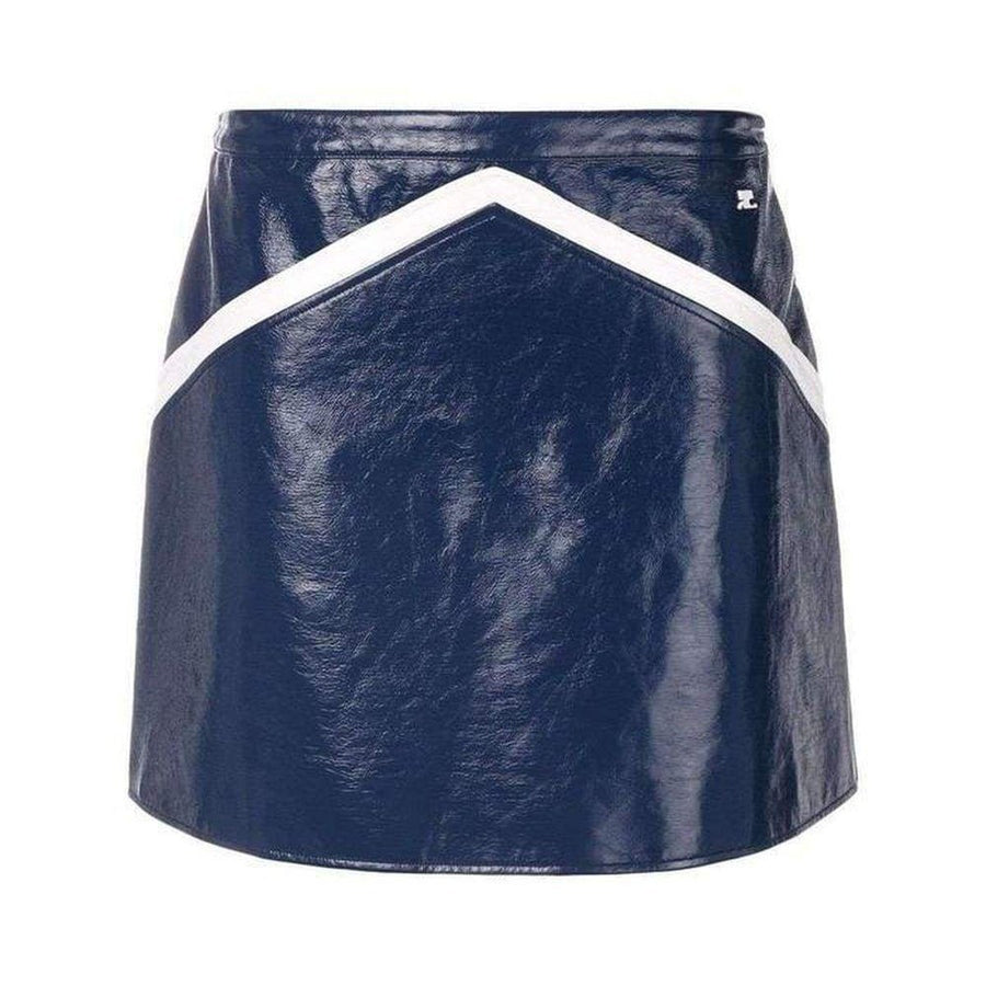 Courreges-Blue Rangers Vinyl Mini Skirt - Runway Catalog