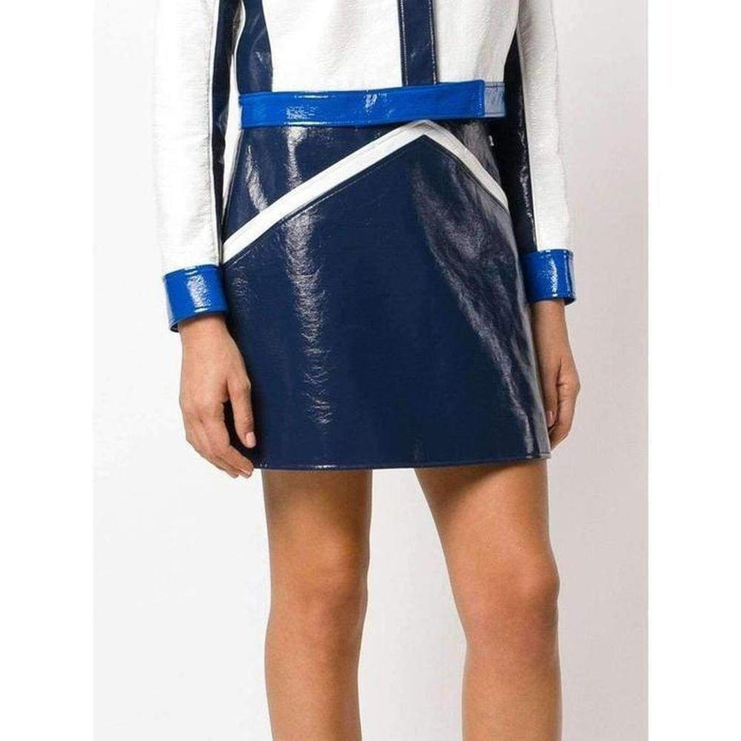 Blue Rangers Vinyl Mini Skirt