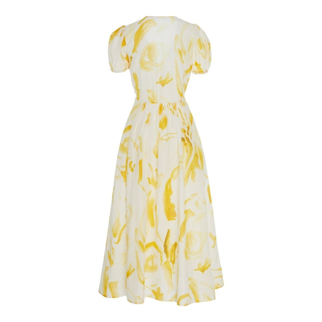 Elise Printed Cotton-Silk Midi Dress