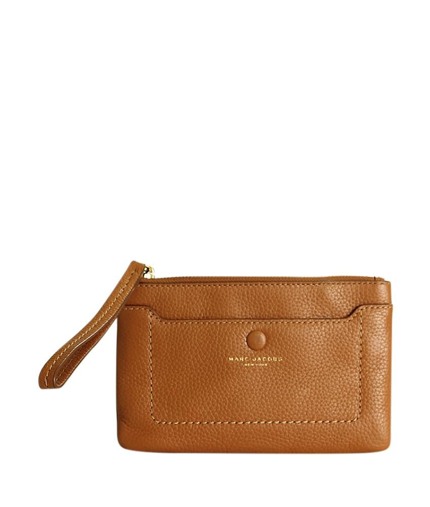 Marc Jacobs Empire City Brown Leather Wristlet