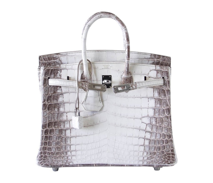 Hermès Birkin 25 Blanc Himalaya Crocodile Bag PHW
