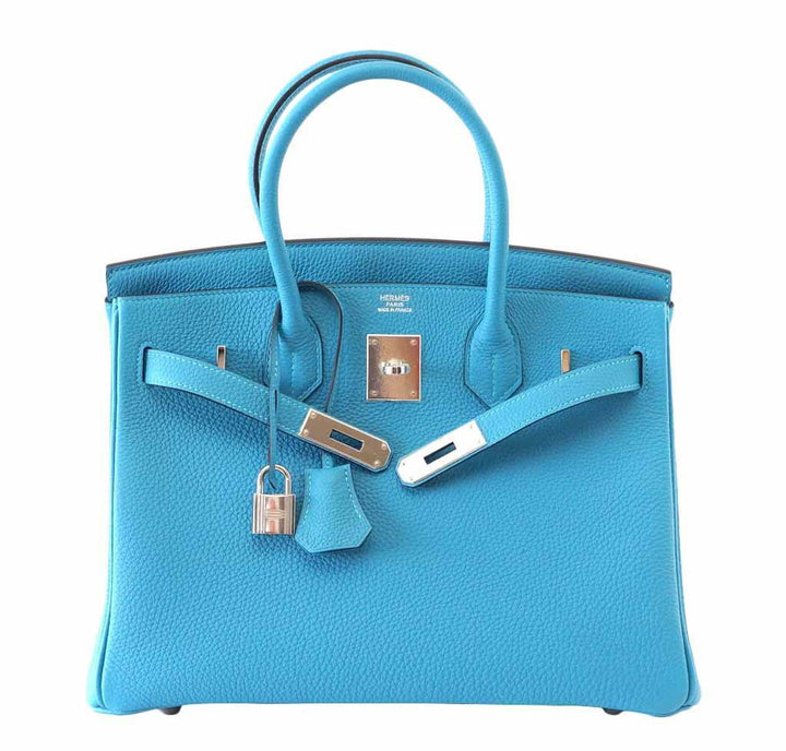 Hermès Birkin 30 Turquoise Bag PHW