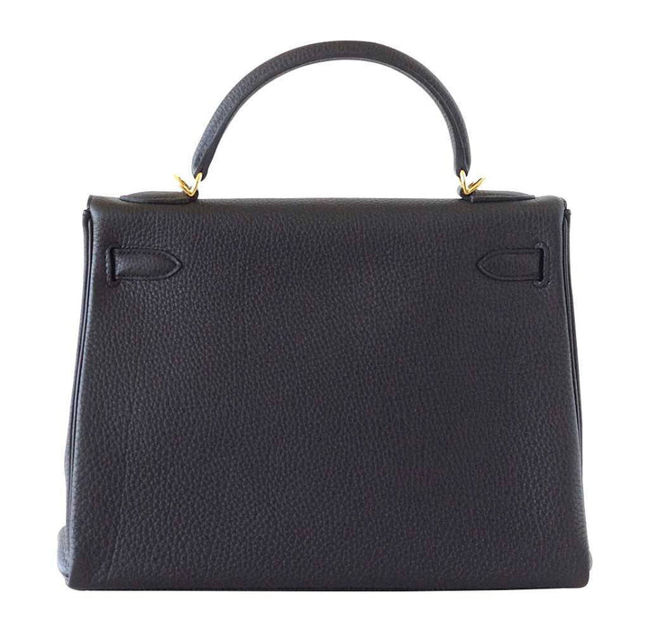 Hermès Kelly 32 Black Bag Togo GHW