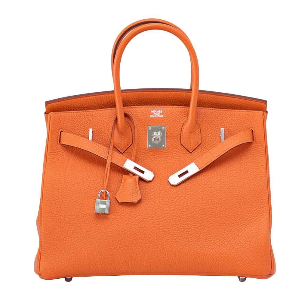 Hermès Birkin 35 H Orange Togo Bag