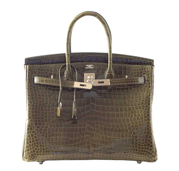 Hermès Birkin 35 Vert Veronese Crocodile Bag