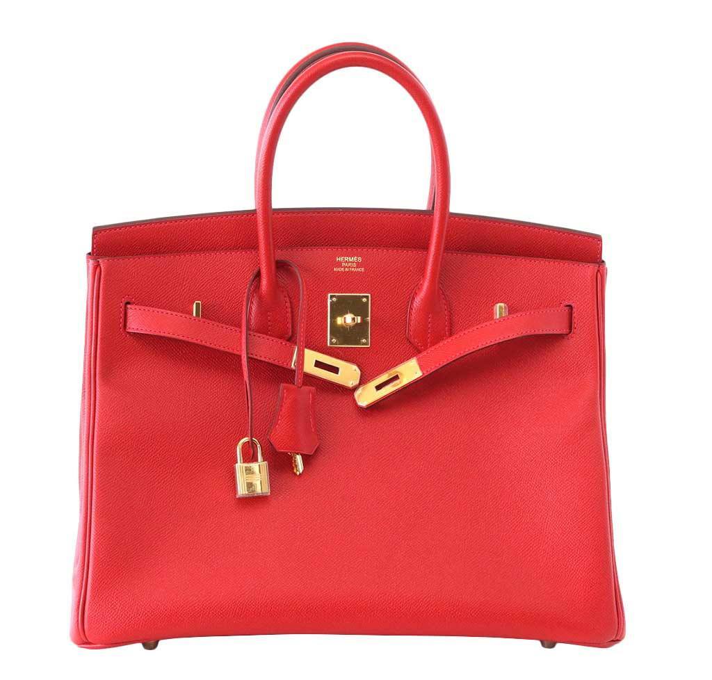 Hermès Birkin 35 Rouge Casaque Epsom Bag GHW