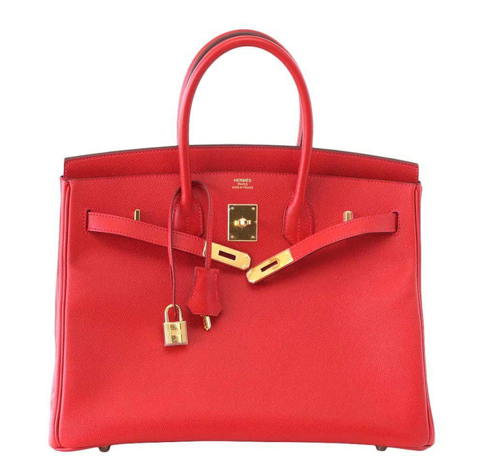 Hermès Birkin 35 Rouge Casaque Epsom Bag GHW