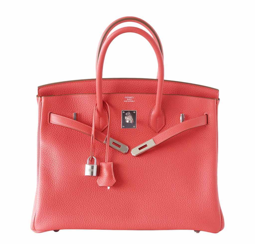 Hermès Birkin 35 Rose Jaipur Bag Clemence PHW