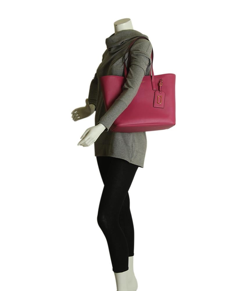 Marc Jacobs Grind Pink Leather Tote Bag