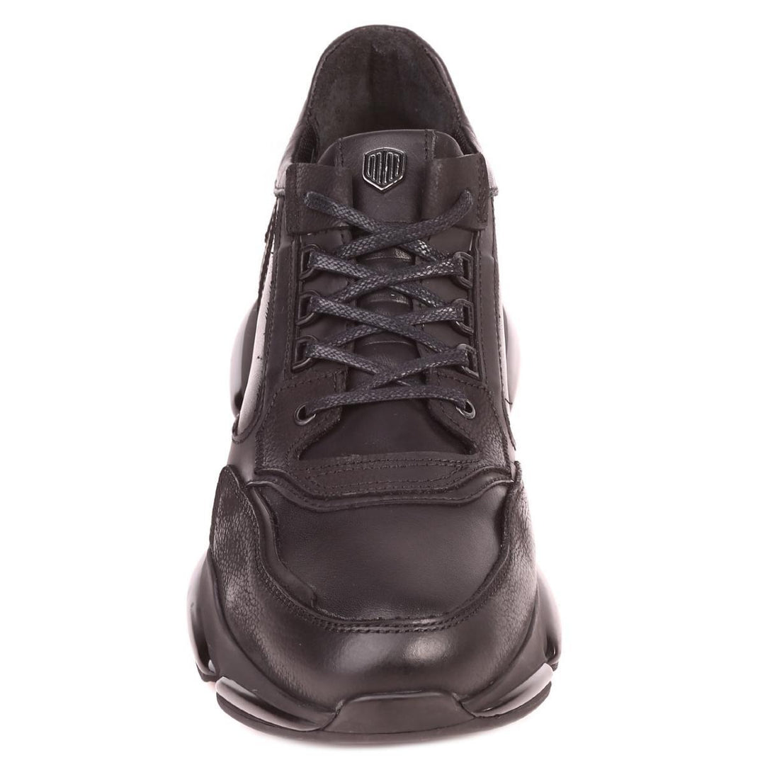 Black Leather Sneakers