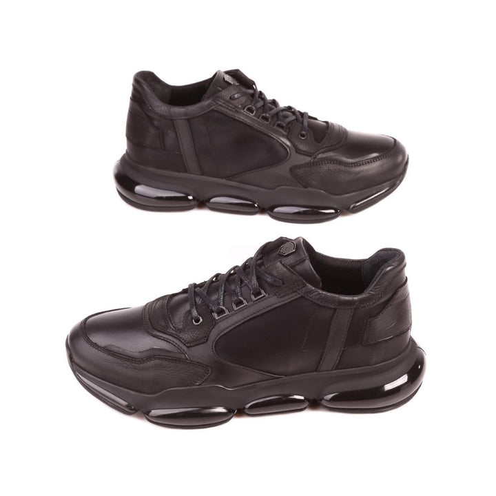 Black Leather Sneakers