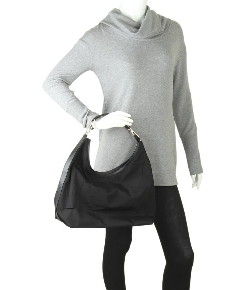 G*G Vintage Black Canvas Hobo Bag