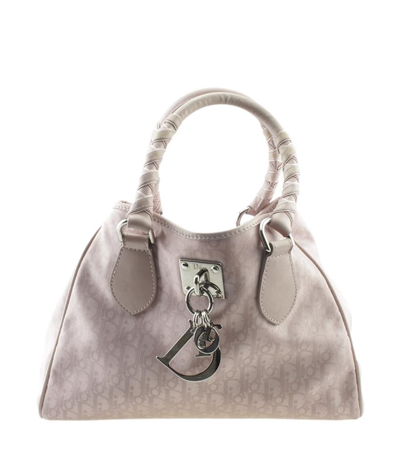 Di**r Medium Trotter Monogram Pink Canvas Tote