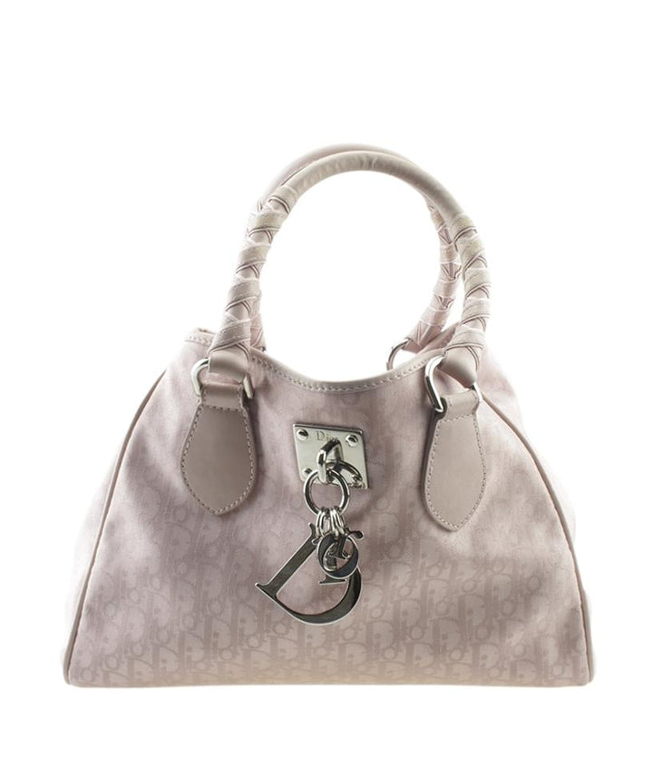Di**r Medium Trotter Monogram Pink Canvas Tote