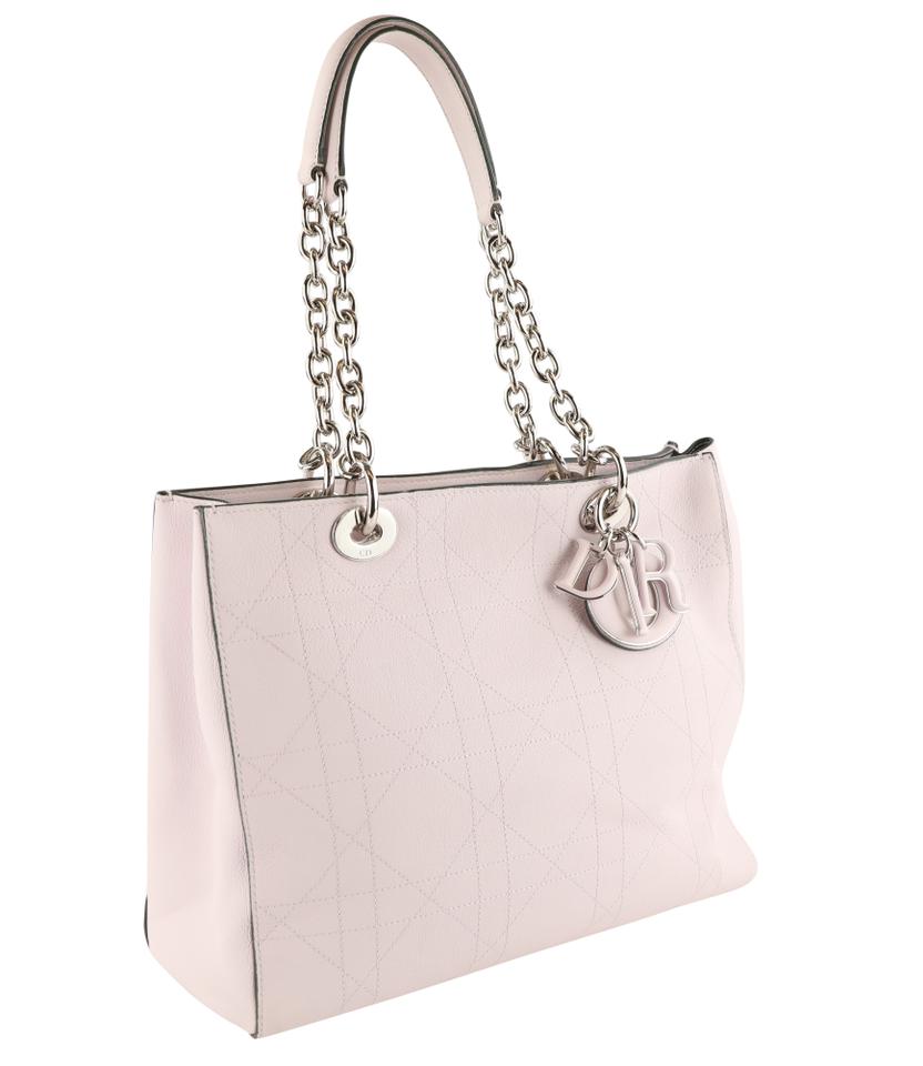 Di**r UltraDi**r Pink Calfskin Leather Tote