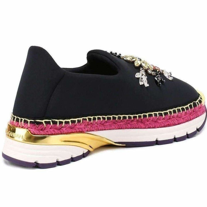Black Barcelona Floral Jewels Sneaker