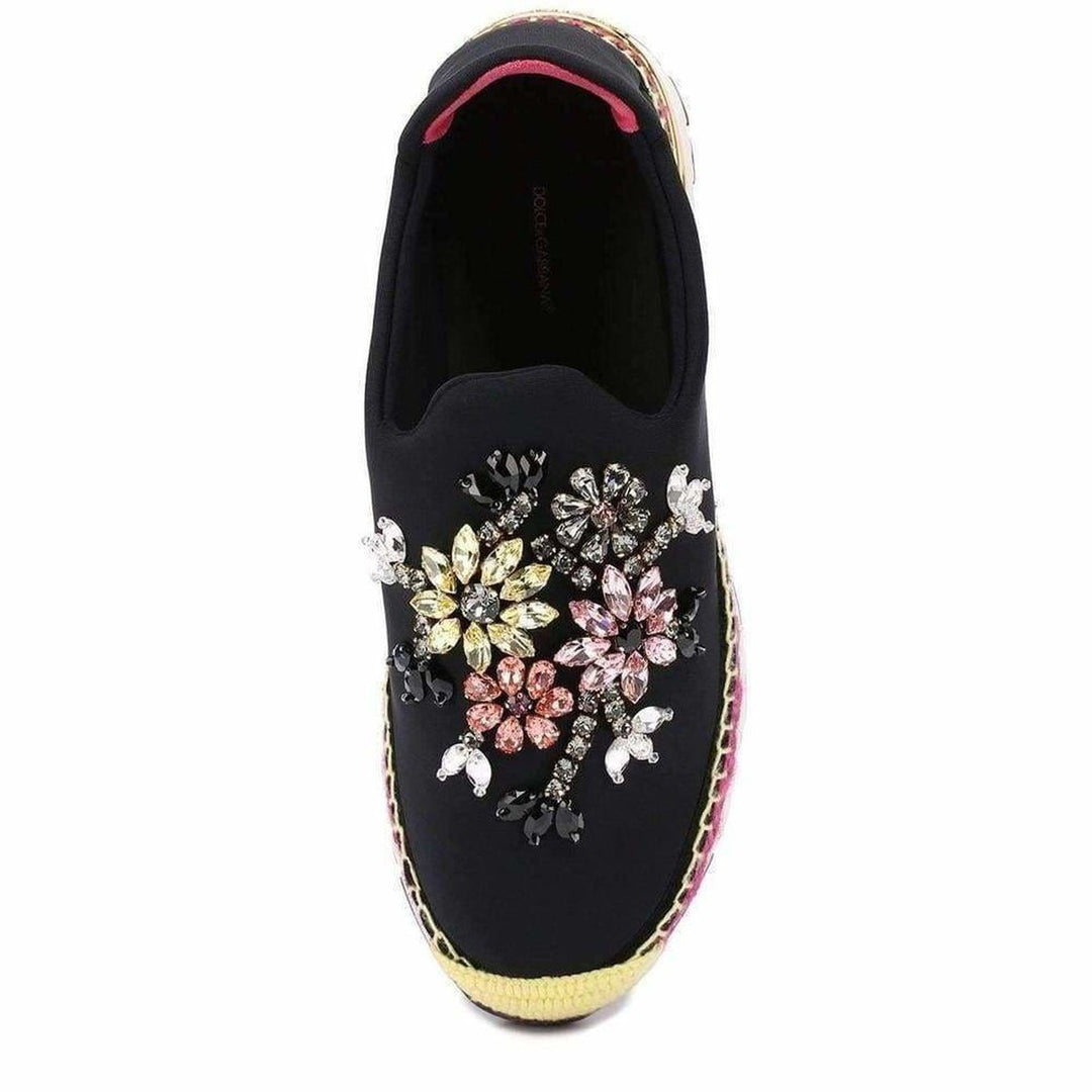 Black Barcelona Floral Jewels Sneaker