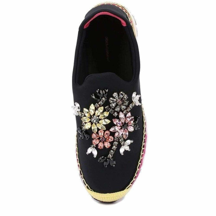 Black Barcelona Floral Jewels Sneaker