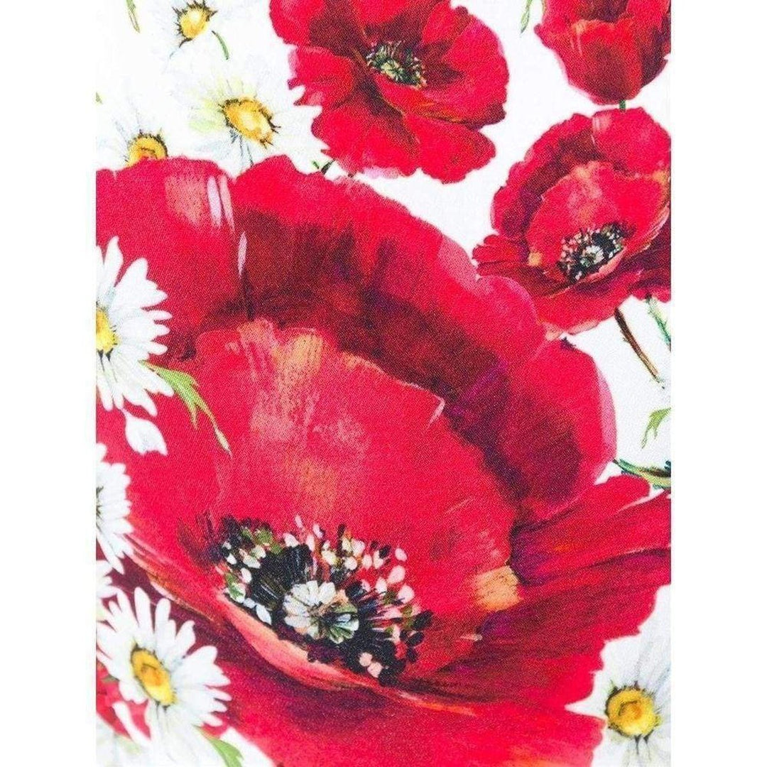 Daisy and Poppy Print Silk Blend Dress