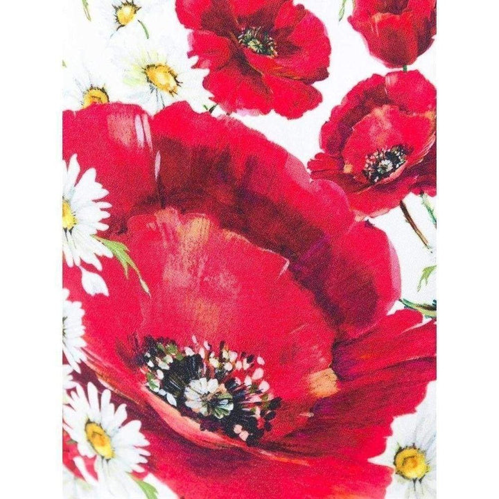 Daisy and Poppy Print Silk Blend Dress