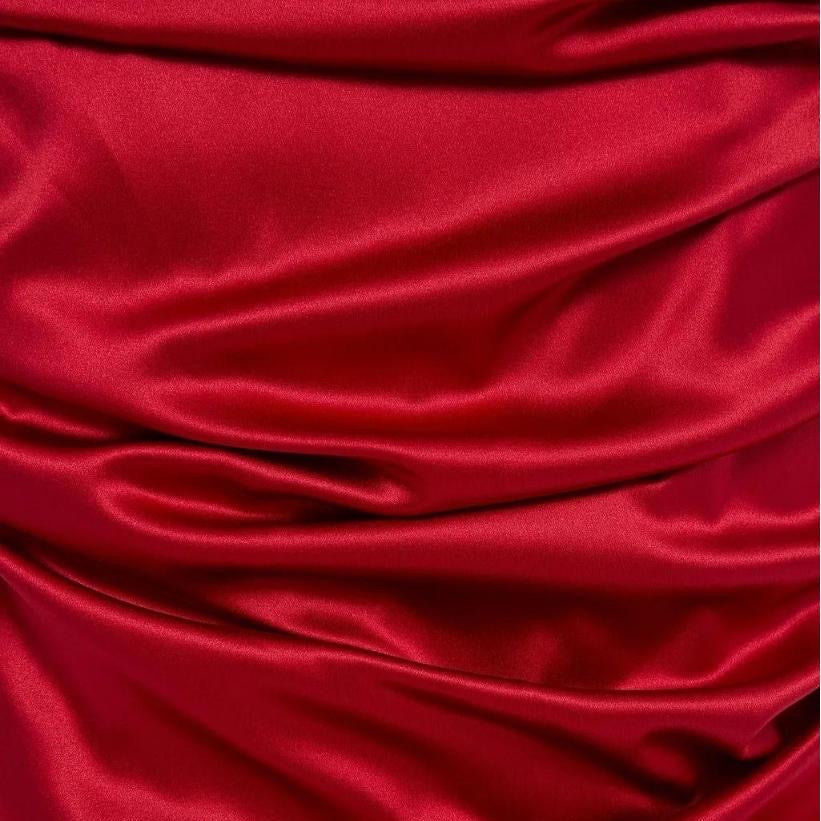 Draped Ruched Silk Satin Sheath Dress