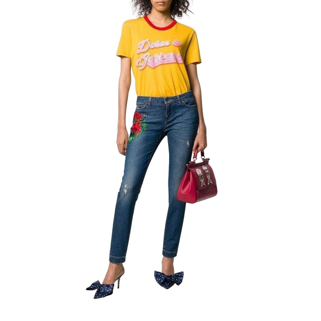 Embroidery Skinny-fit Jeans