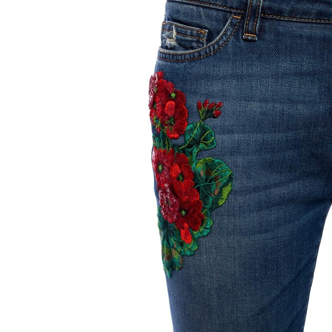 Embroidery Skinny-fit Jeans