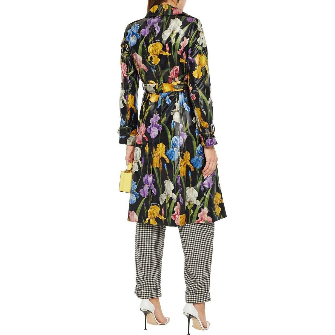 Floral-print Trench Coat