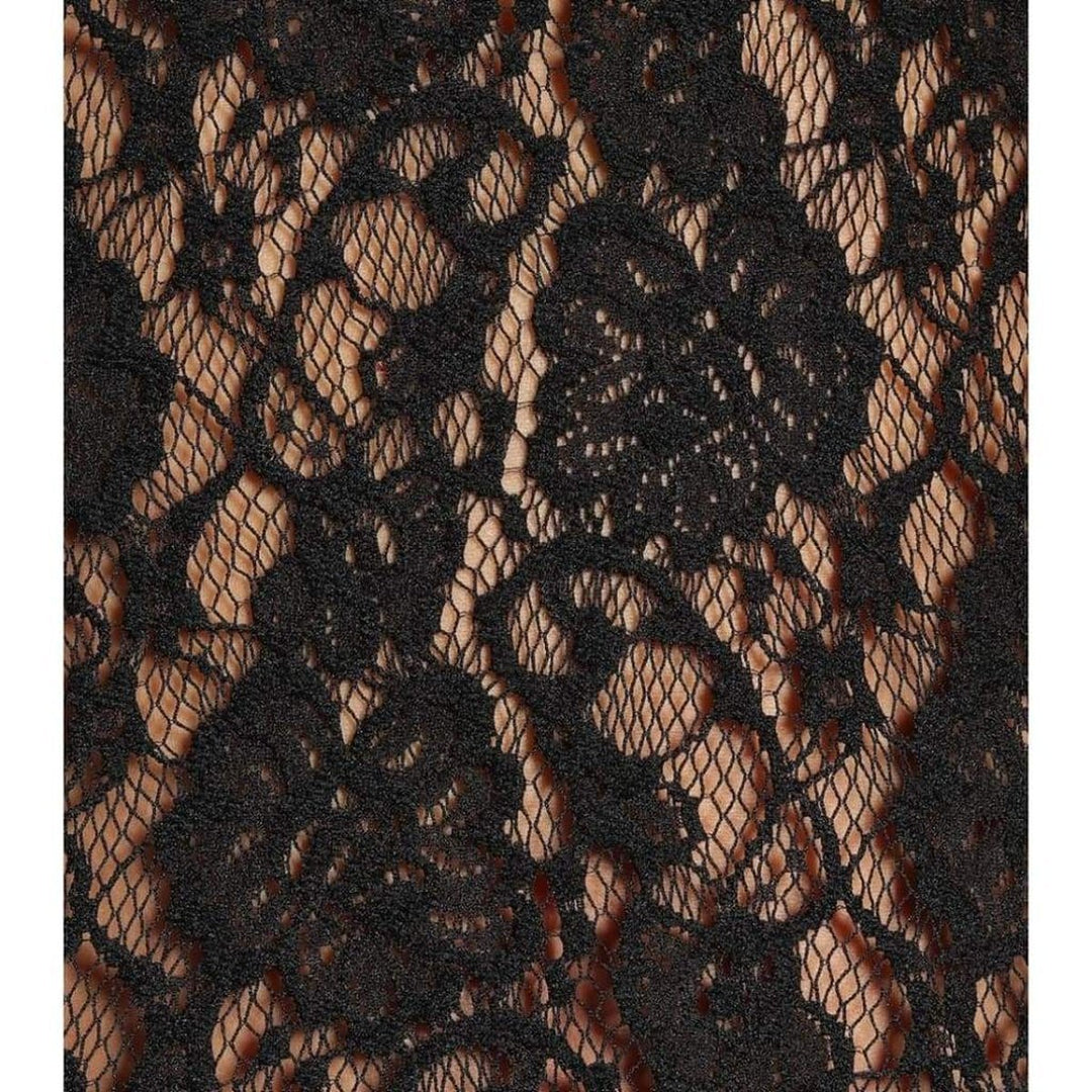 Jacquard-trimmed Lace Top