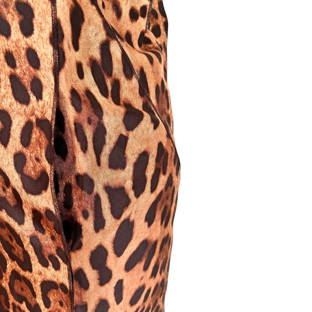 Leopard  Printed Silk Dress