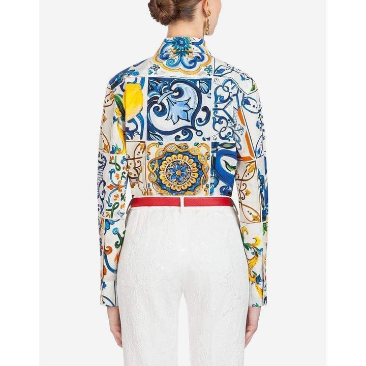 Majolica Print Cotton Shirt