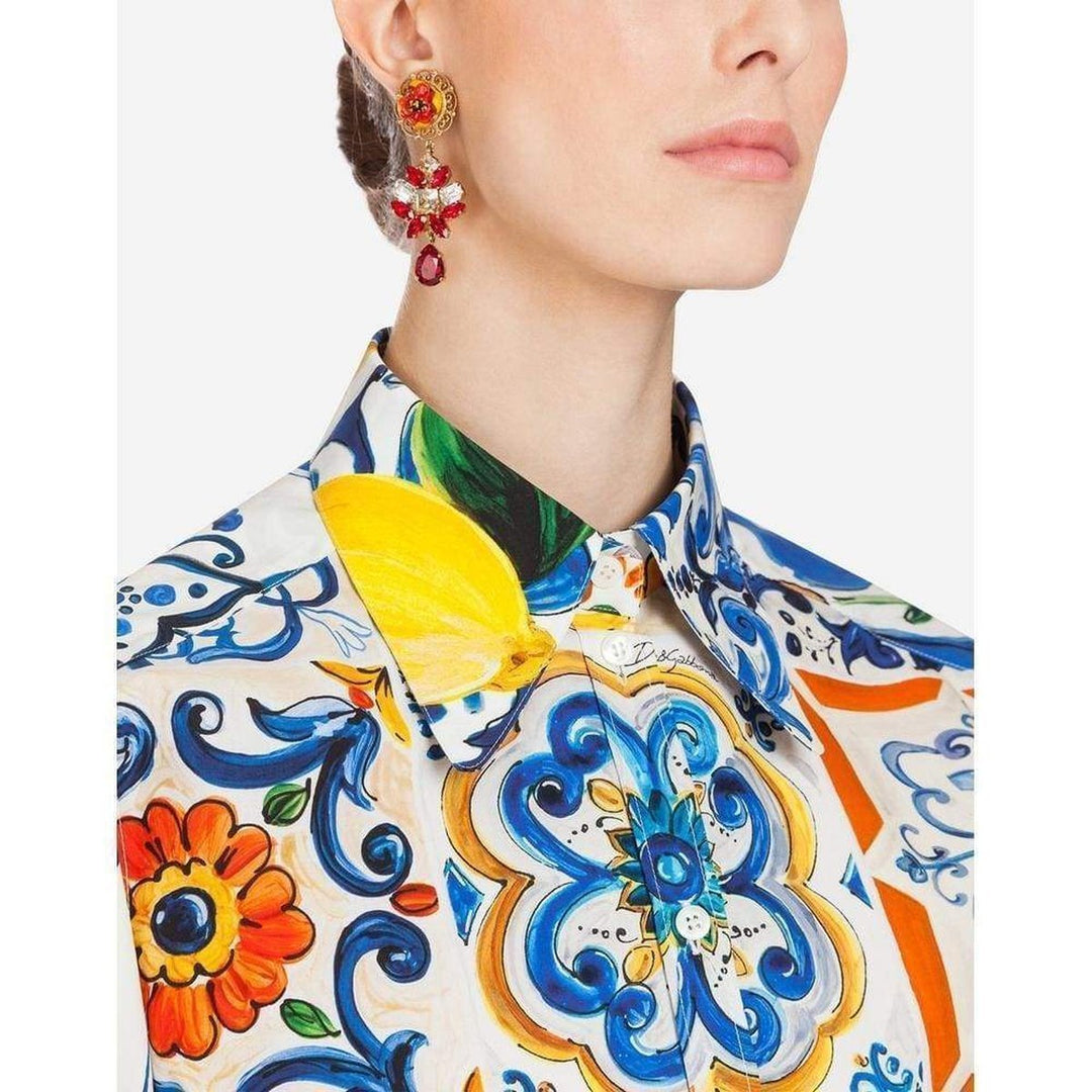 Majolica Print Cotton Shirt