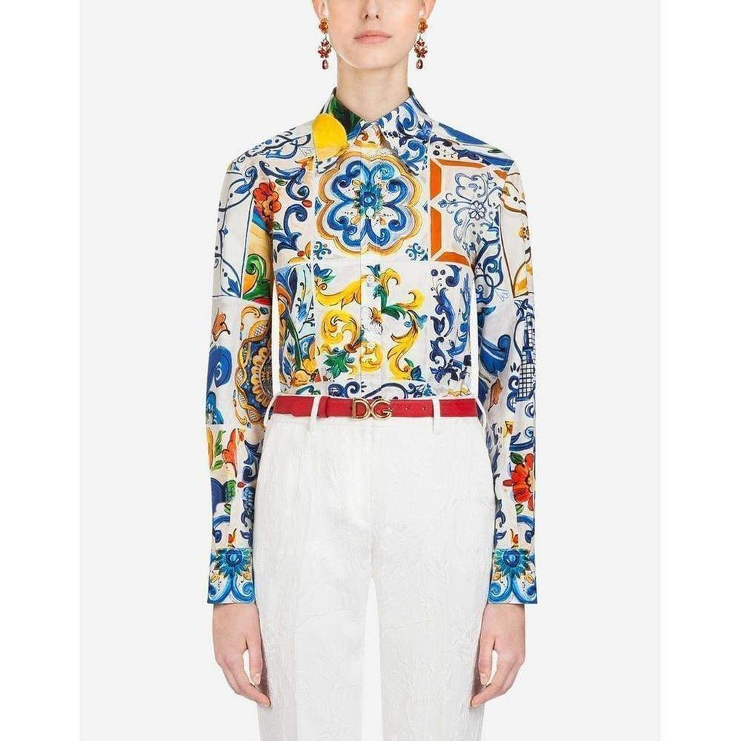 Majolica Print Cotton Shirt