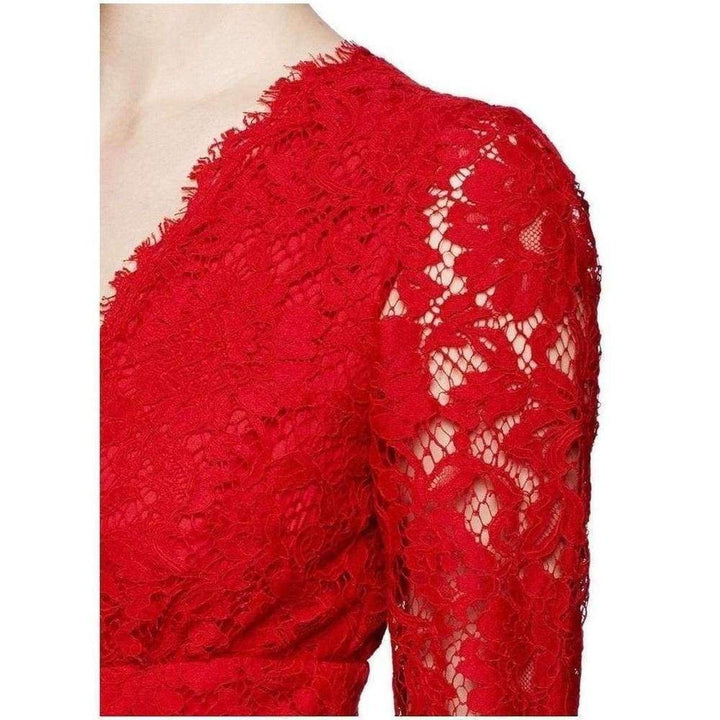 Floral-lace Flounce Dress