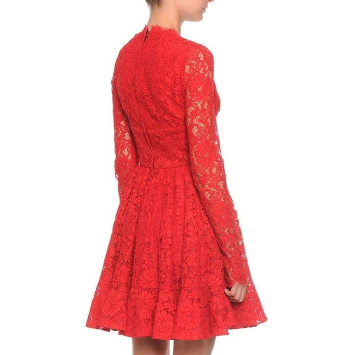 Floral-lace Flounce Dress