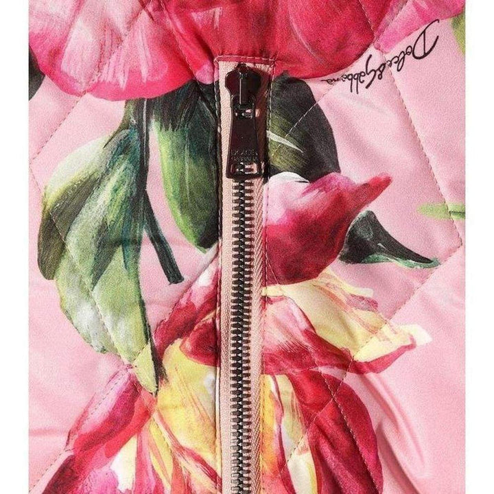 Rose Print Bomber Jacket