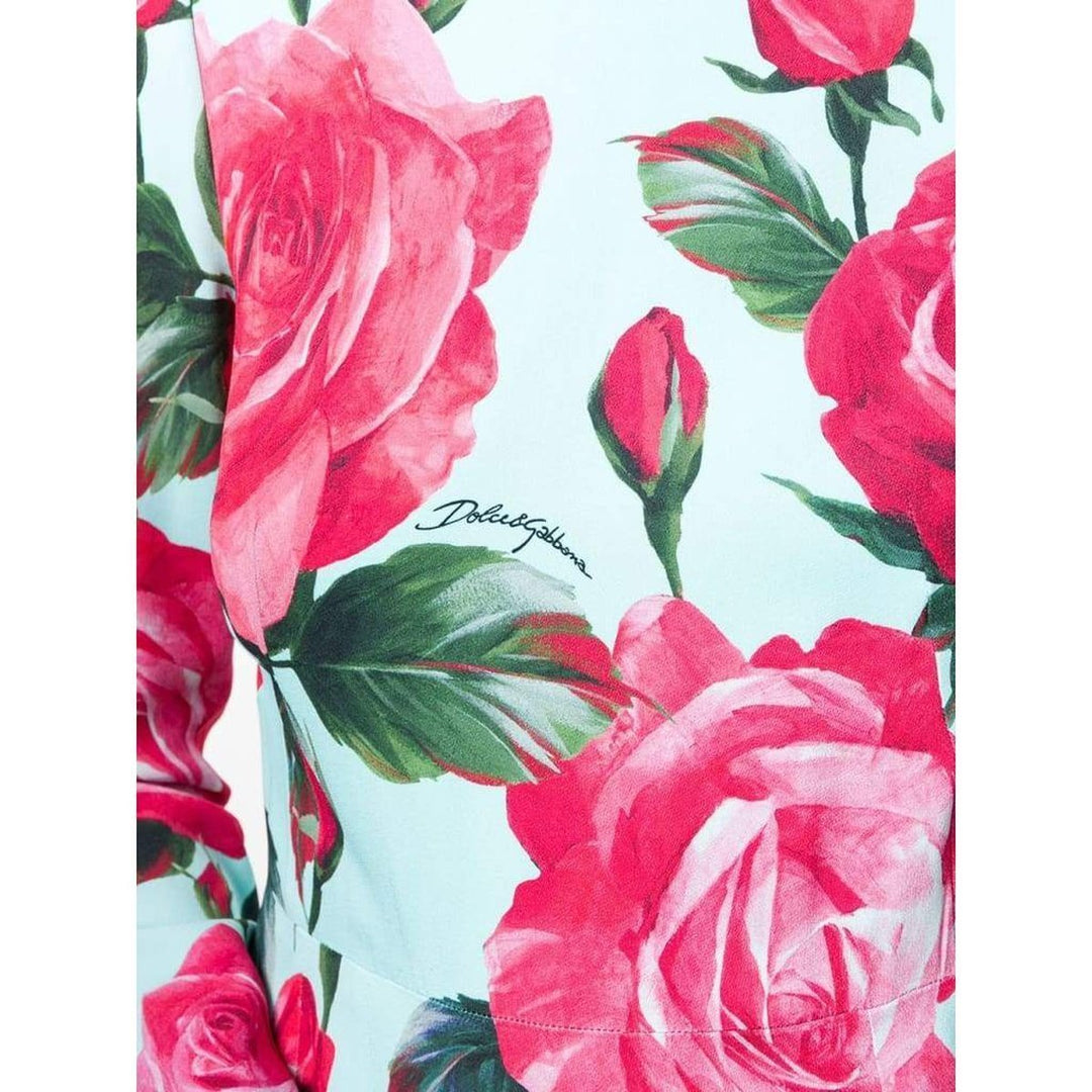 Rose-Print Sheath Dress