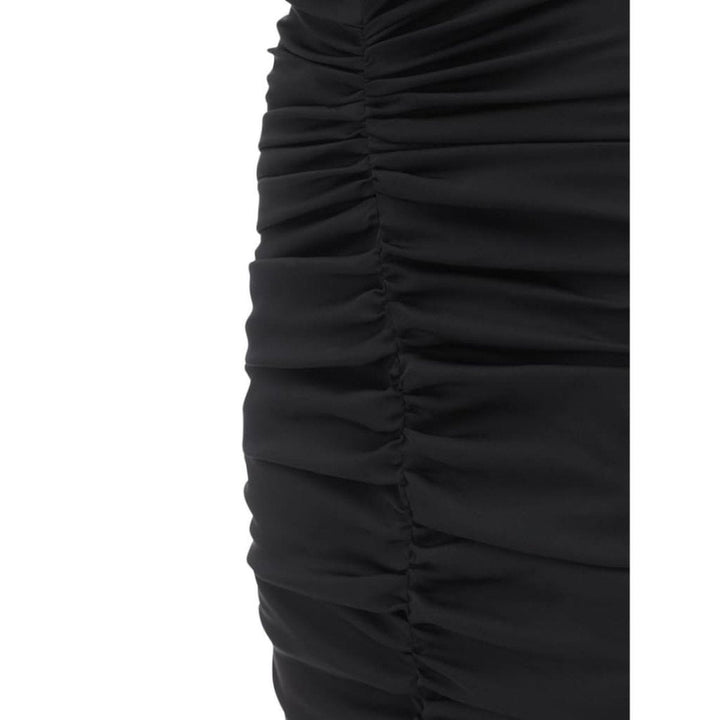 Ruched Stretch Silk Charmeuse Midi Dress