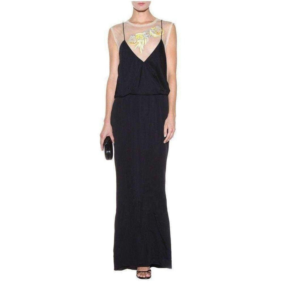 Dries Van Noten-Black Full Length Embellished Dress - Runway Catalog