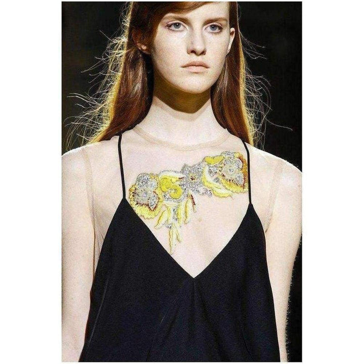 Black Full Length Embellished Dress