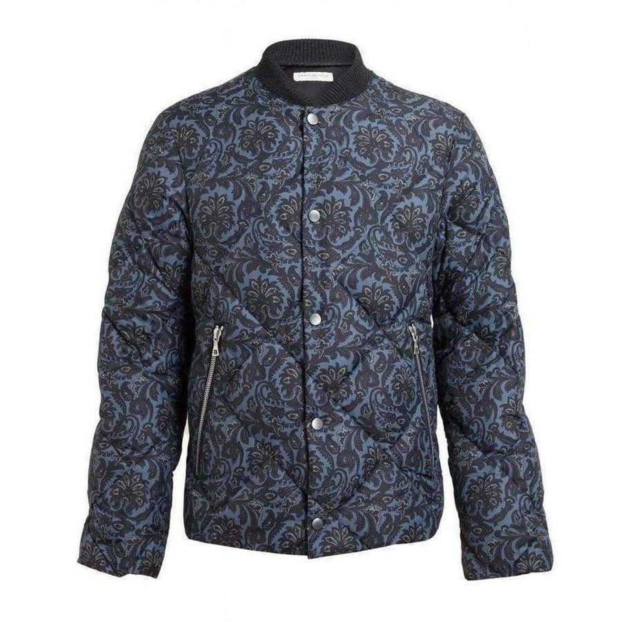 Dries Van Noten-Blue Paisley Quilted Jacket - Runway Catalog