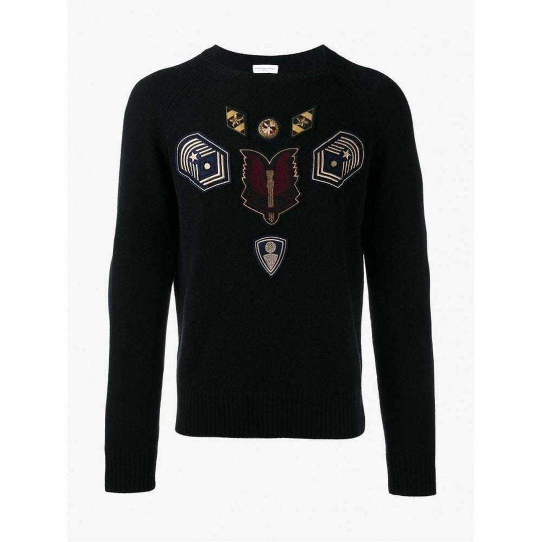 Dries Van Noten-Embroidered Master Patch Cashmere Sweater - Runway Catalog