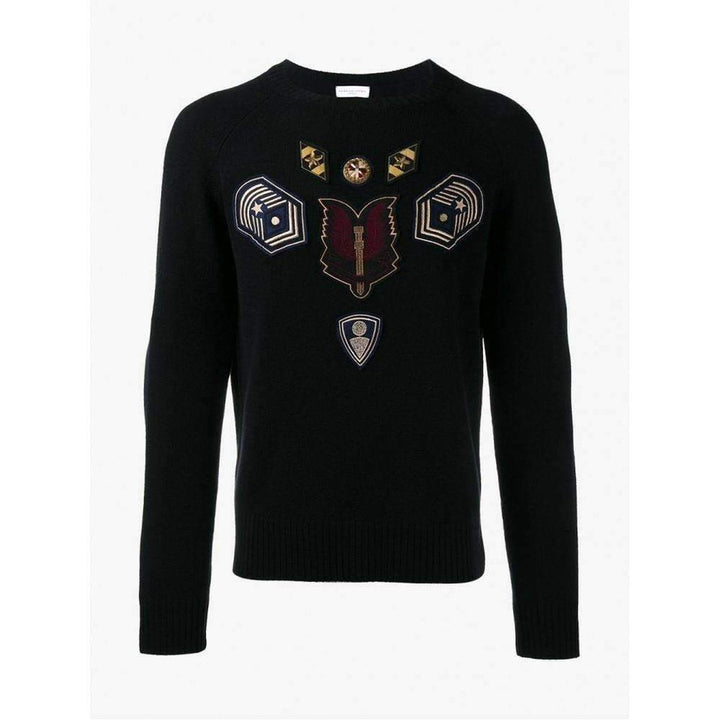 Dries Van Noten-Embroidered Master Patch Cashmere Sweater - Runway Catalog