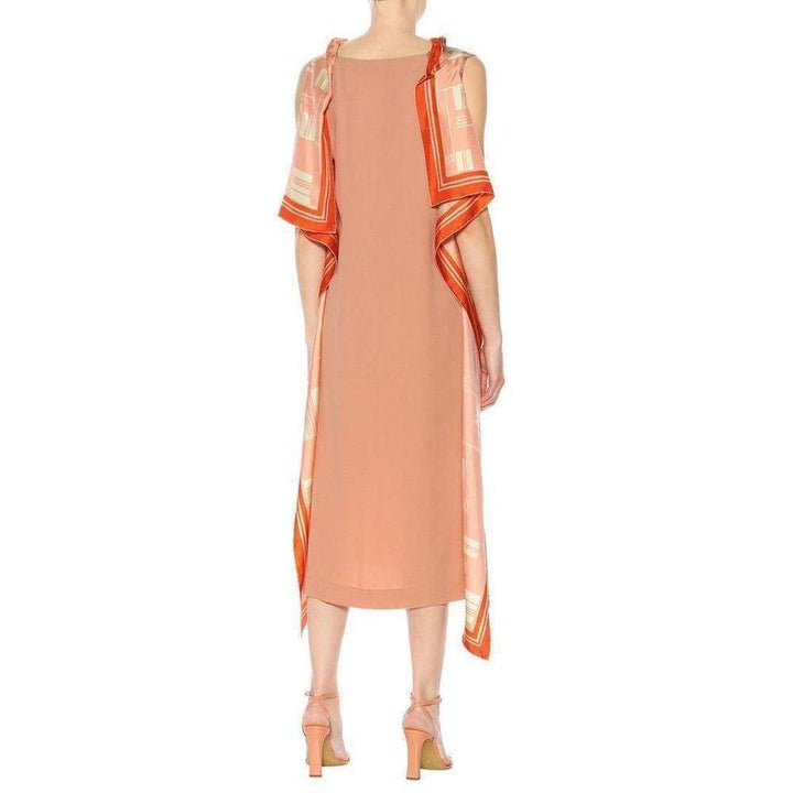 Geometric Silk Overlay Dress