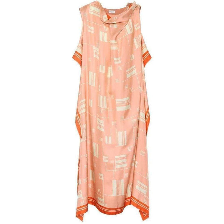 Dries Van Noten-Geometric Silk Overlay Dress - Runway Catalog