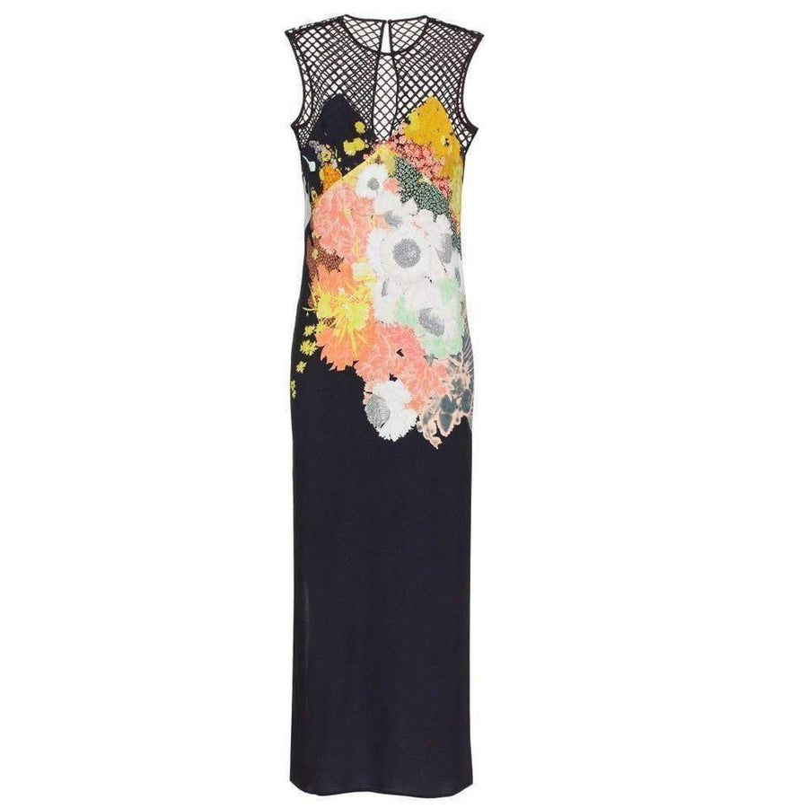 Dries Van Noten-Mesh-Yoke Maxi Dress - Runway Catalog