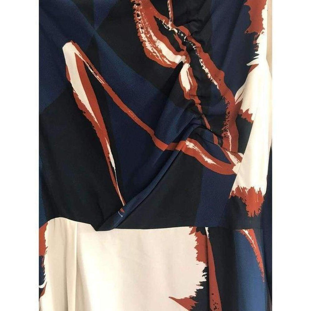 Navy Crepe Abstract print Dress
