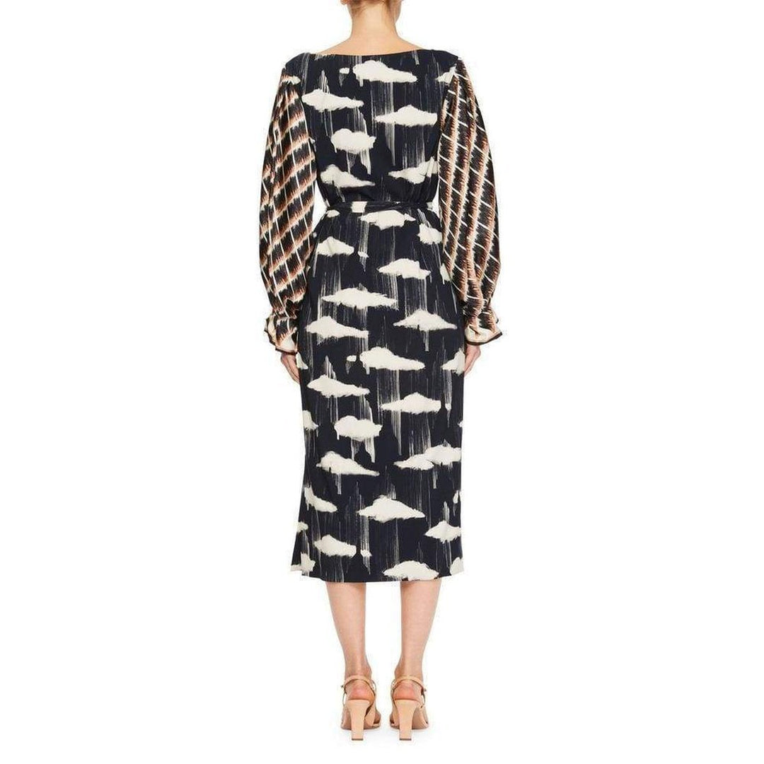 Puff Sleeve Midi Dress