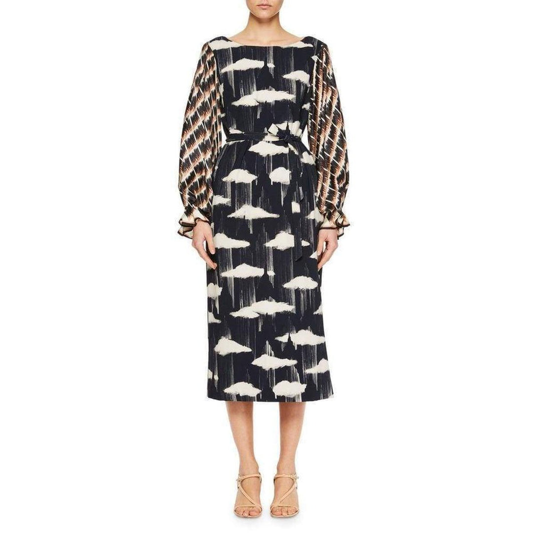 Puff Sleeve Midi Dress