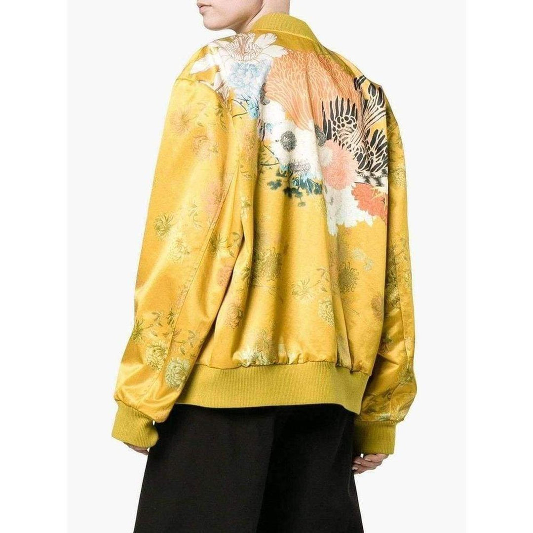Reversible Floral Print Bomber Jacket